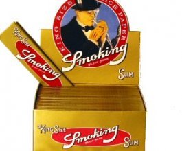 Papírky SMOKING GOLD SLIM King Size, 33ks v balení, box 50ks